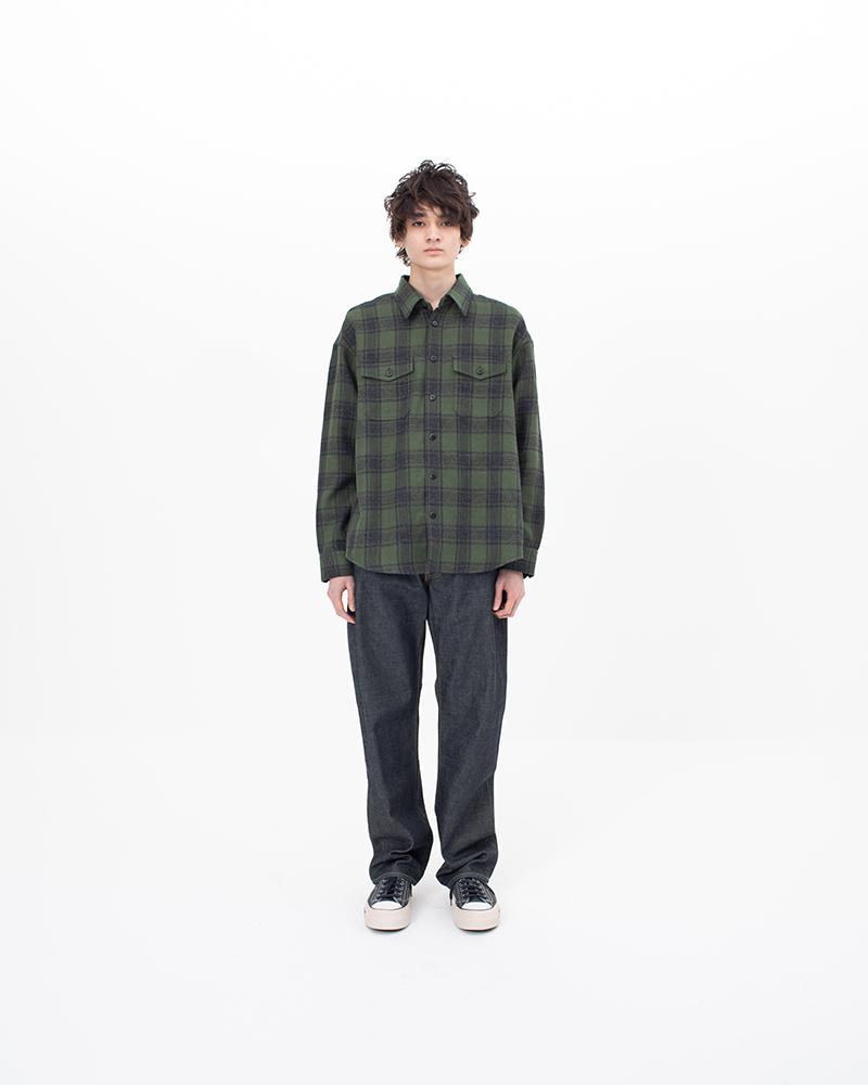 トップス VISVIM LUMBER KHADI CHECK L/S GREEN 3 - トップス