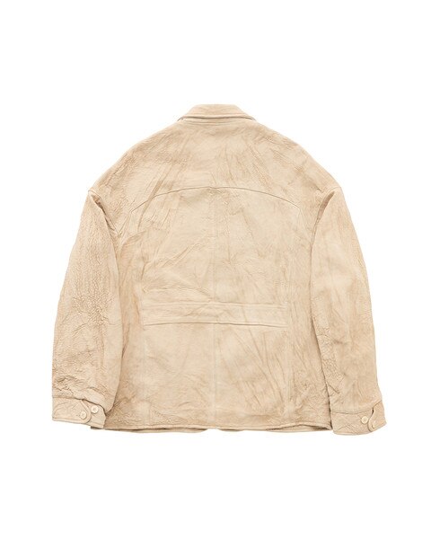 épine logo lining 憤慨した leather jacket ivory 