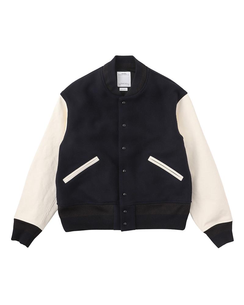 visvim varsity jacket スタジャン 黒/白 サイズL 