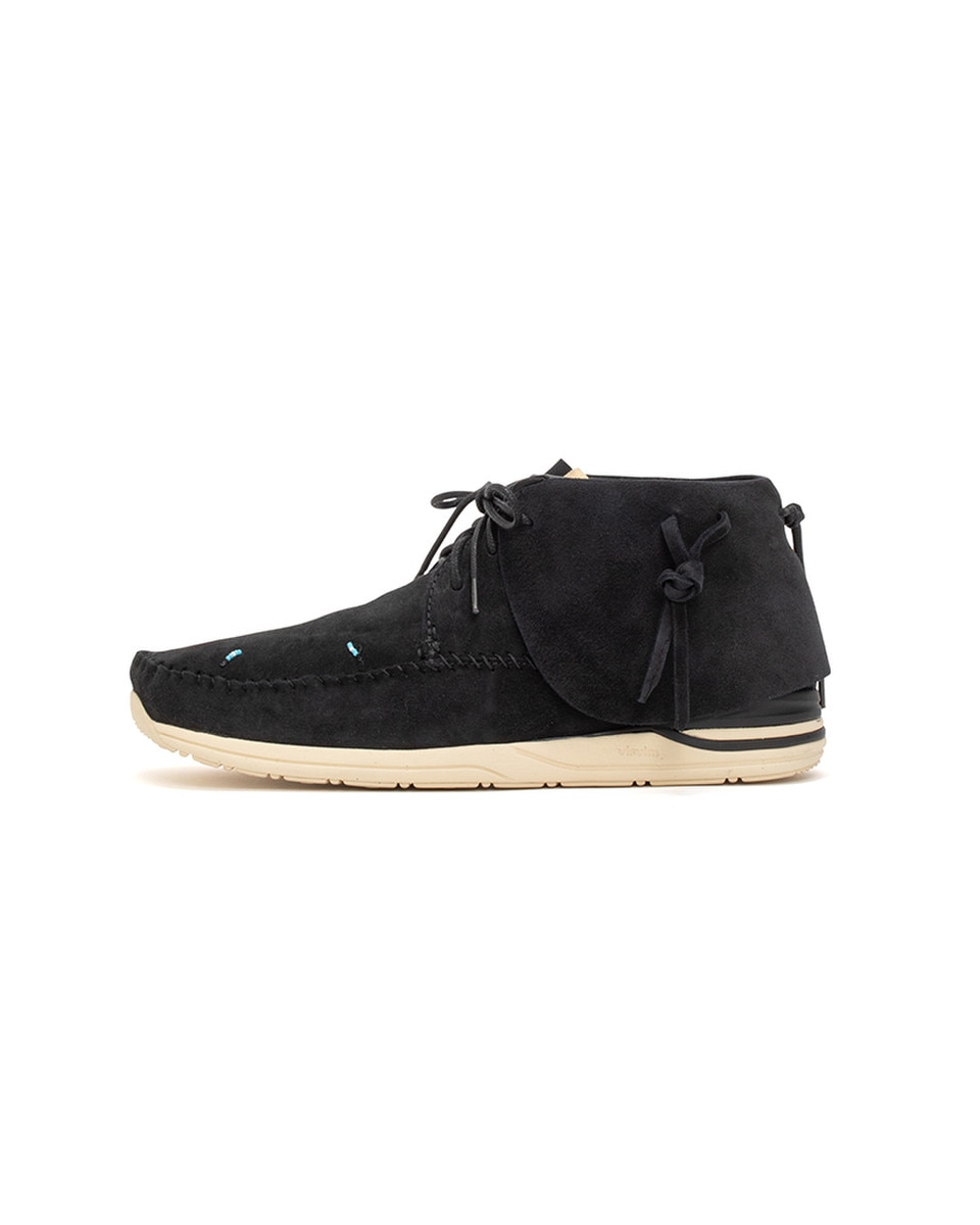 Visvim Lhamo Folk Black Suede Slip On Moccasin Loafers visvim FBT Lhamo-Folk Black | HAVEN main image 4