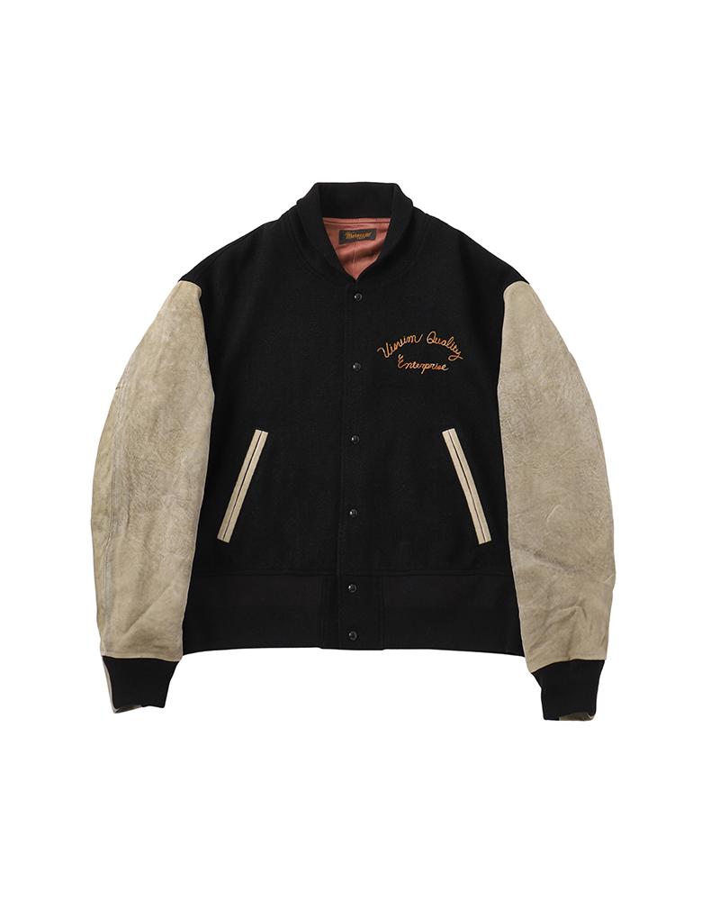 visvim varsity jacket スタジャン 黒/白 サイズL visvim VARSITY JKT 