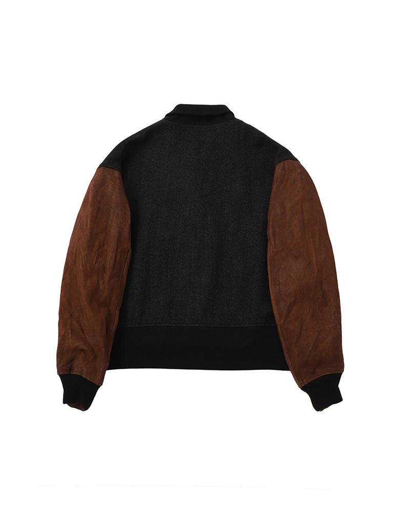 visvim varsity jacket スタジャン 黒/白 サイズL visvim VARSITY JKT 