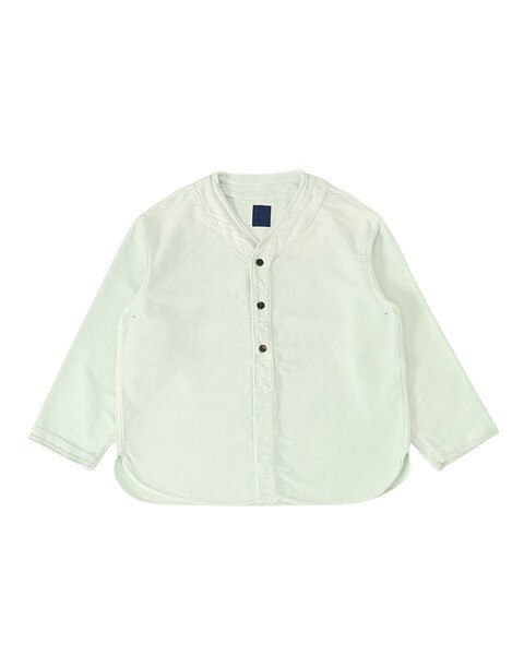 Two Button Placket Shirt - Rw230 - Ivory. (ships in 1-2 days).  #F0_RW230_IVO S