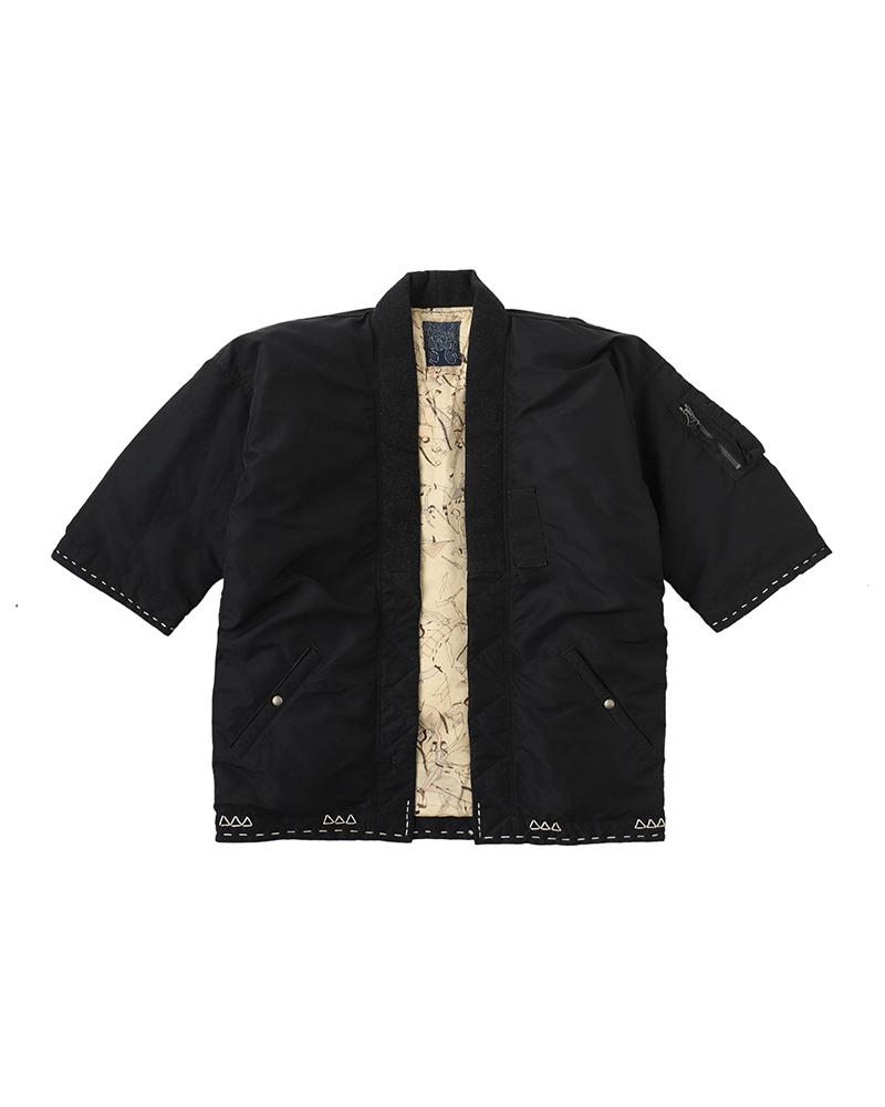 visvim 17SS VISVIM SANJURO COAT DK.INDIGO BORDER KIMONO コート 4 