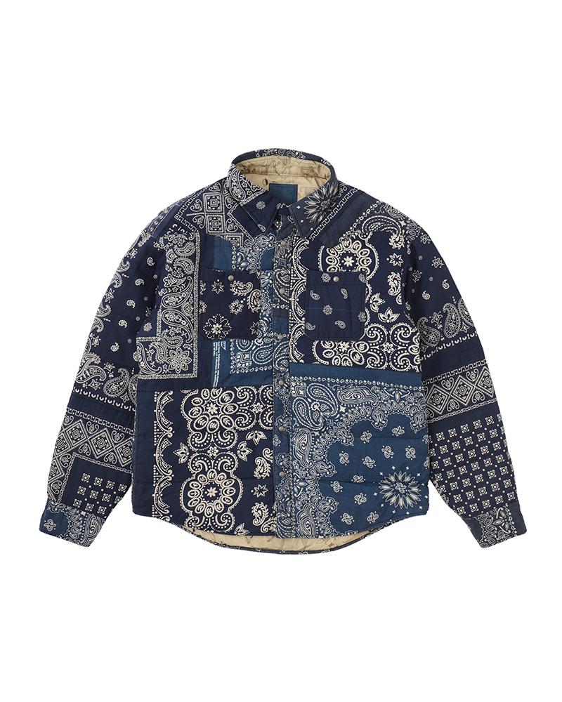 VISVIM 12AW FLORAL BANDANA GREEN ICT KERCHIEF KOFU SANJURO BRIGADIER VIRGIL BANDANA