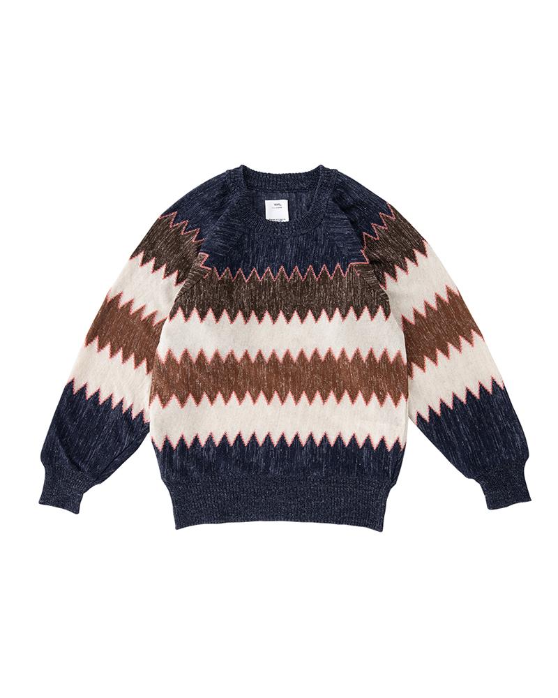 極美品1piu1uguale3 KNITBIG CREW V - トップス